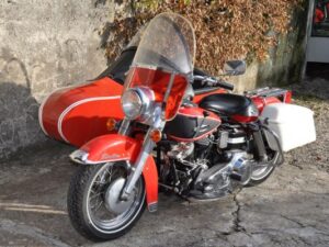 Harley Davidson Early Shovelhead FLH Gespann 1968